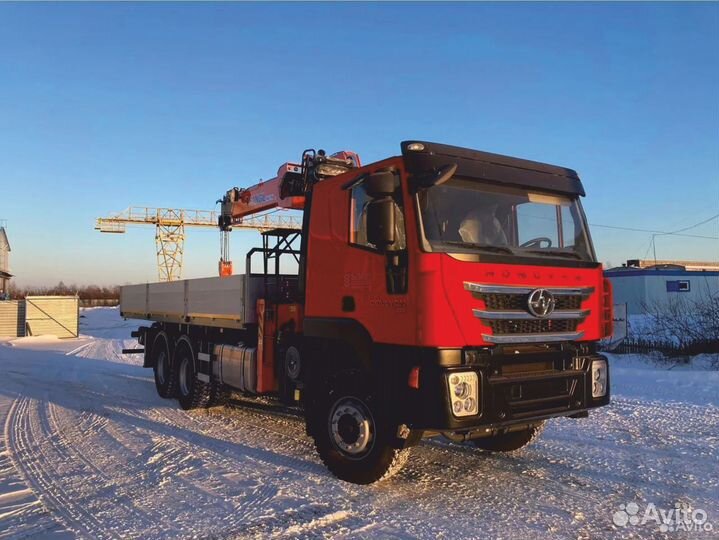 Бортовой грузовик IVECO-Hongyan CQ3266HV35D с КМУ HANGIL SV, 2024