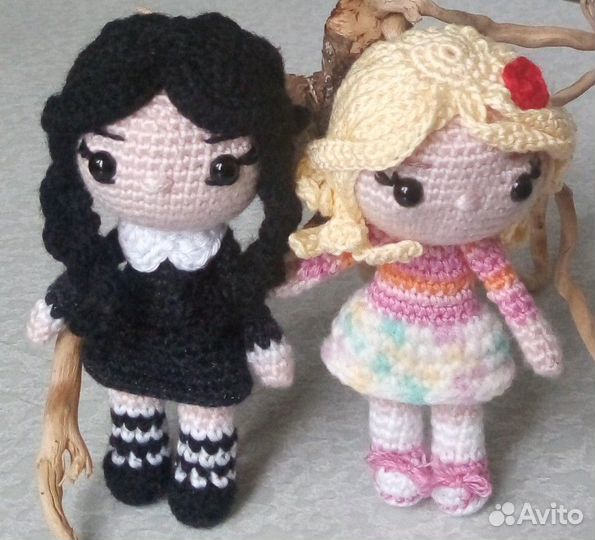 Персонажи Wednesday - игрушки-амигуруми