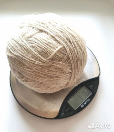 Пряжа пуховая козья ручного прядения 116 г