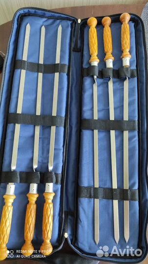 Шампура подарочные в чехле с ручками