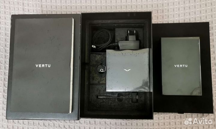 Vertu Constellation Polished Stainless Steel Black Leather