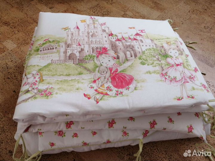 Бортики в кроватку для девочки