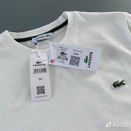 Футболка мужская lacoste белая