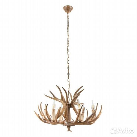 Люстра 'Рога' 6хЕ14 40Вт коричневый 65х65х40-130 с
