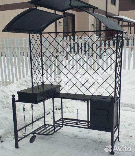Мангал с крышей