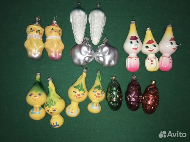 Елочные игрушки СССР редкие