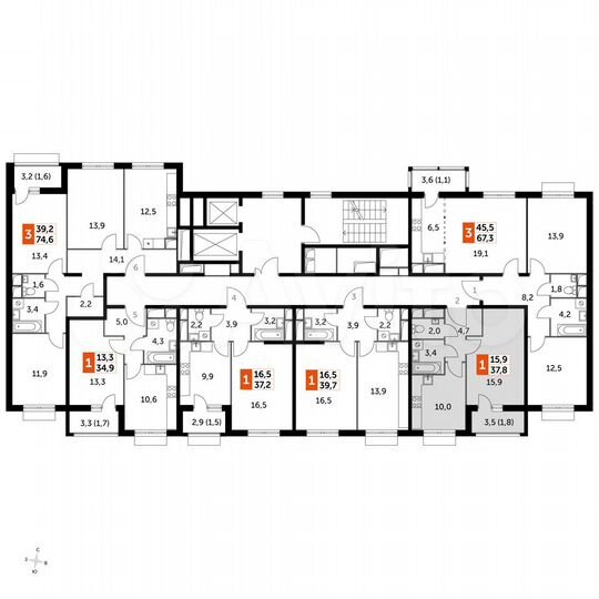 1-к. квартира, 37,8 м², 4/15 эт.