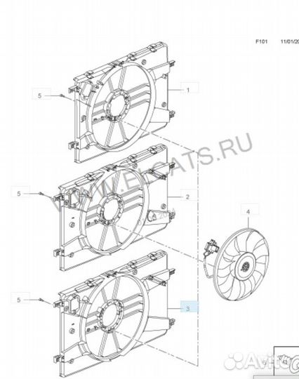 Диффузор радиатора astra-J, zafira-C. insignia