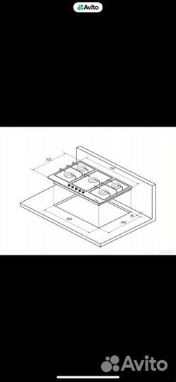 Газовая варочная панель 5 конфорок