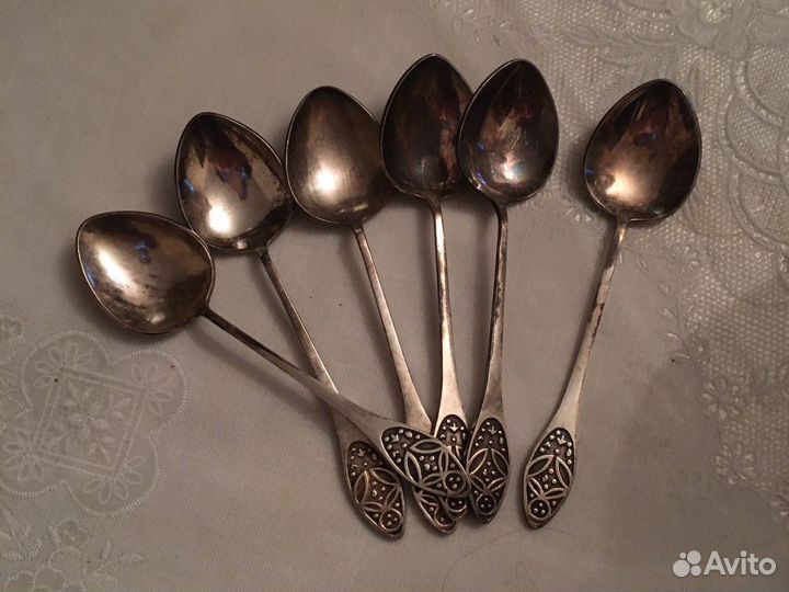 Мельхиор Ложки Чайные. зиш Кольчугино Прибалтика
