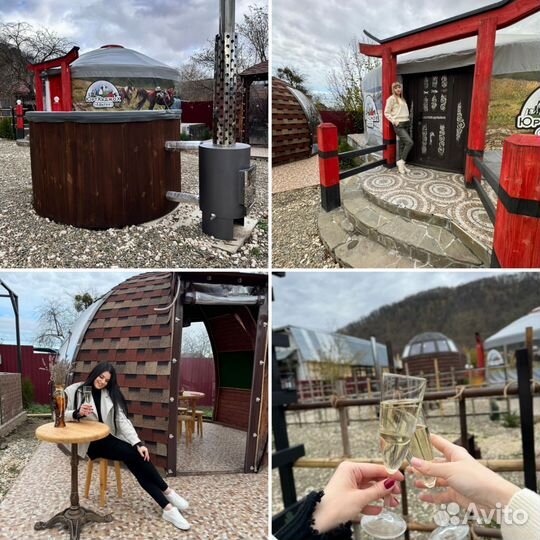 Гостевой дом (юрта большая ) с купелью на дровах