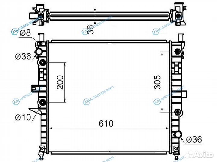 MB0005 Радиатор mercedes ML-class W163 2.33.23.54
