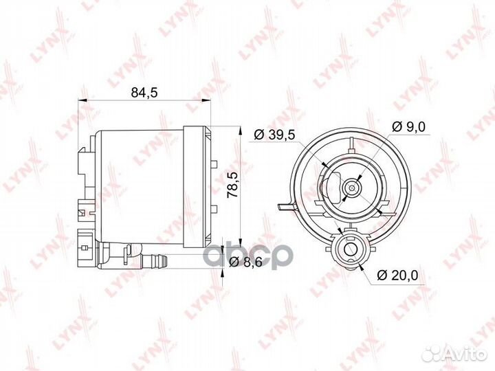 Фильтр топливный LF163M lynxauto