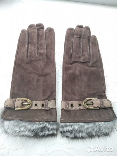 Перчатки замшевые женские новые