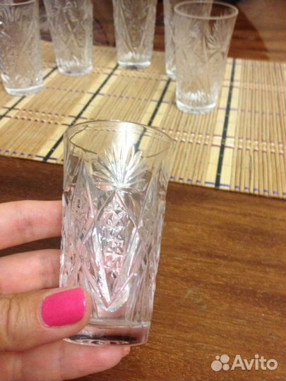 Кружечки, стаканчики, рюмки хрустальные