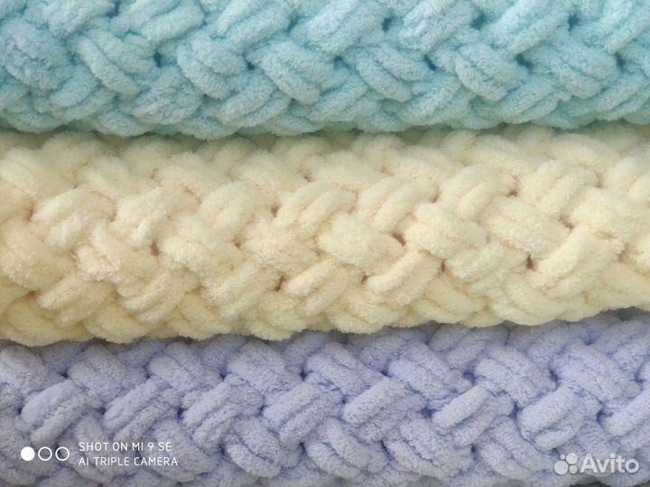 Плед детский вязаный ручная работа