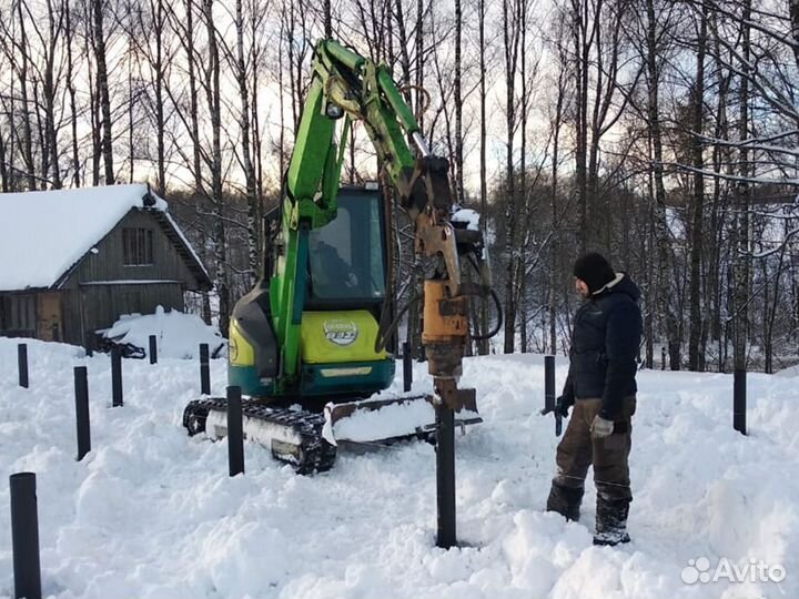 Винтовые сваи с установкой