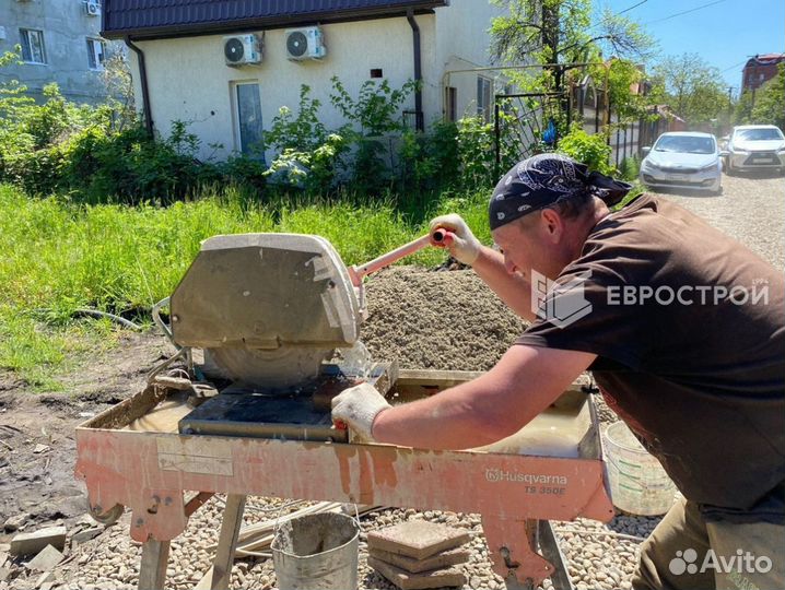 Тротуарная плитка, брусчатка, бордюры