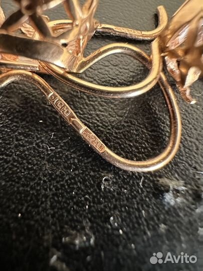 Серьги золотые 583