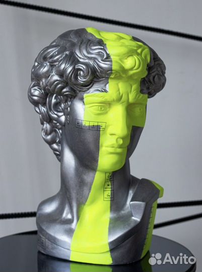 Статуя Давида, голова Давида гипсовая, арт объект