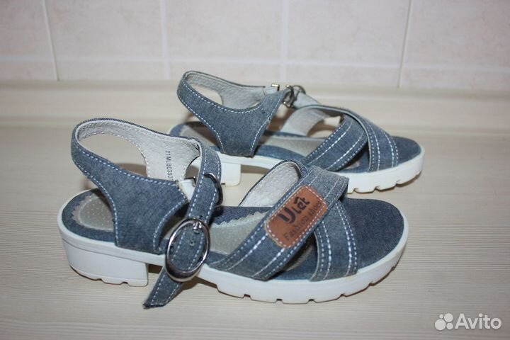 Босоножки джинса р. 31 по стельке 19,5