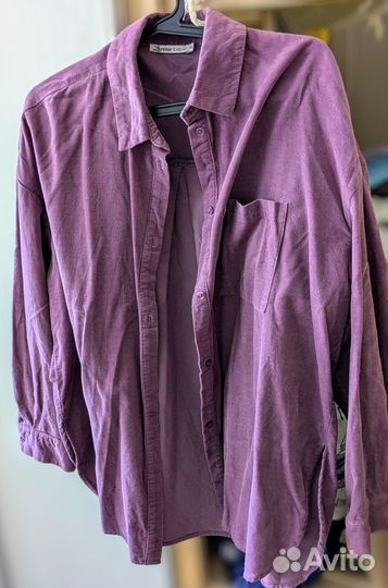 Рубашка женская сиреневая oversized Zarina