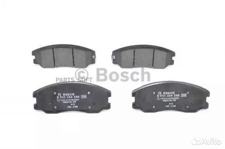 Bosch 0986494250 Колодки тормозные дисковые перед