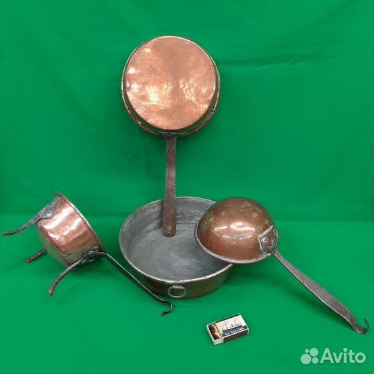 Посуда медная старинная Швеция