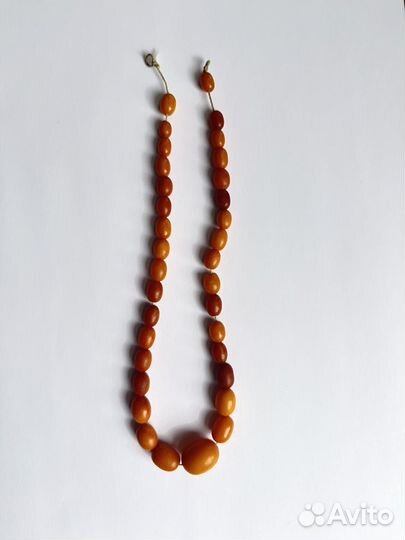 Янтарные бусы желток времен СССР настоящий янтарь