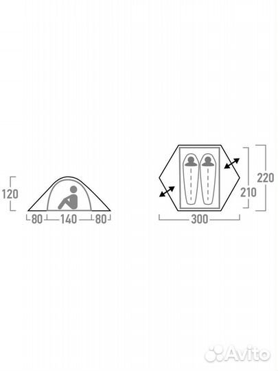 Аренда палатки Outventure Teslin 2х местная