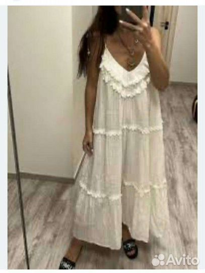 Платье zara hm mango toptop country textile