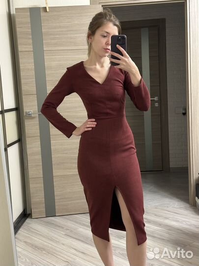 Платье замшевое