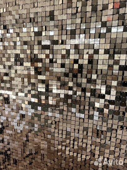 Золотая/серебряная фотозона с пайетками