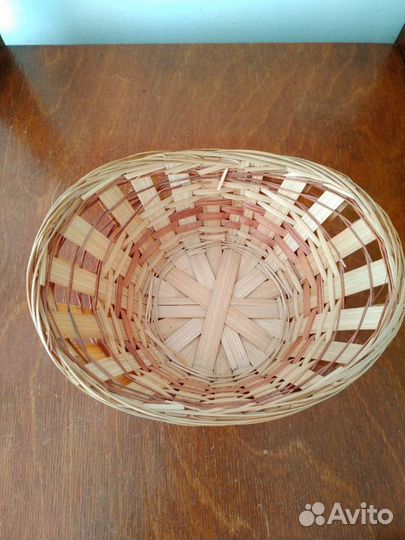 Соломенные тарелочки, корзинка цена за 1шт