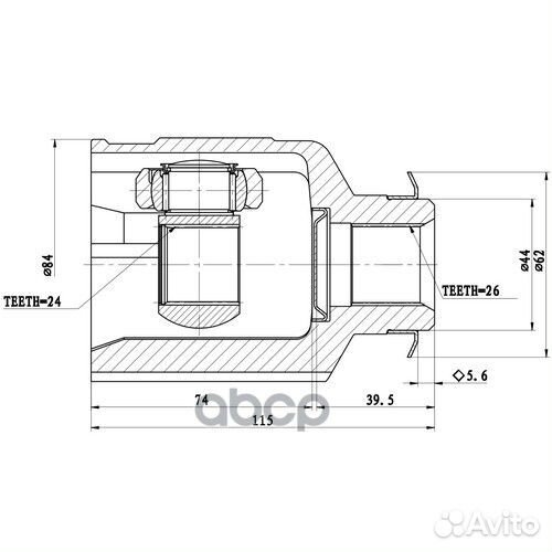 Шрус hyundai IX 35 TM10/LM (09) /tucson 10 TM10