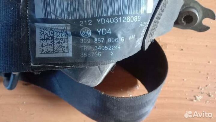 Ремень безопасности задний Volkswagen Passat B6