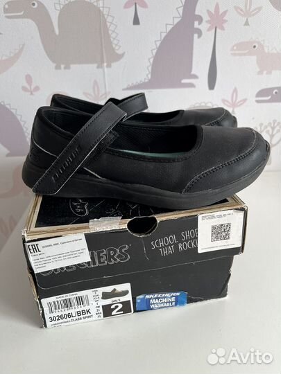 Туфли школьные для девочки skechers 33