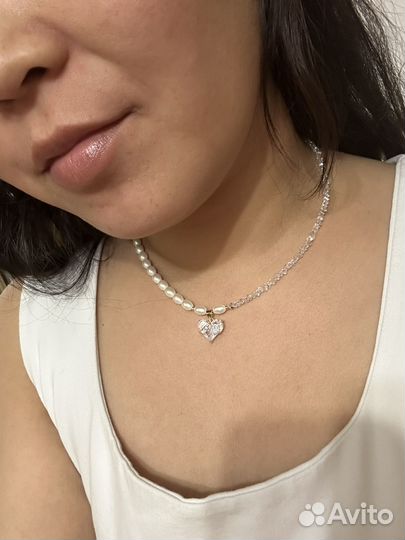 Колье из жемчуга и камней