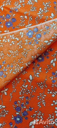 Отрез 4м хлопок с тиснением, 1976г СССР винтаж