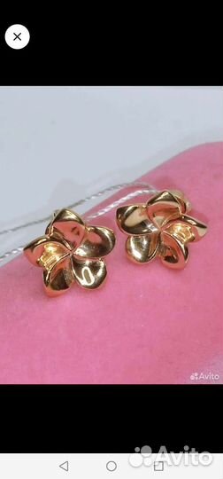 Серьги цветочки