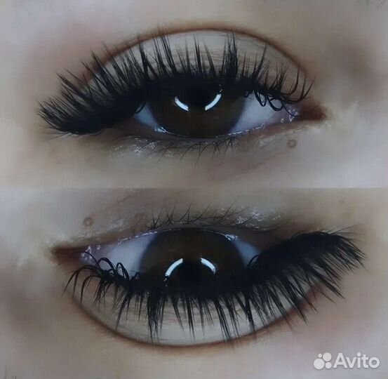 Наращивание -Вельвет ресниц,Оформление бровей