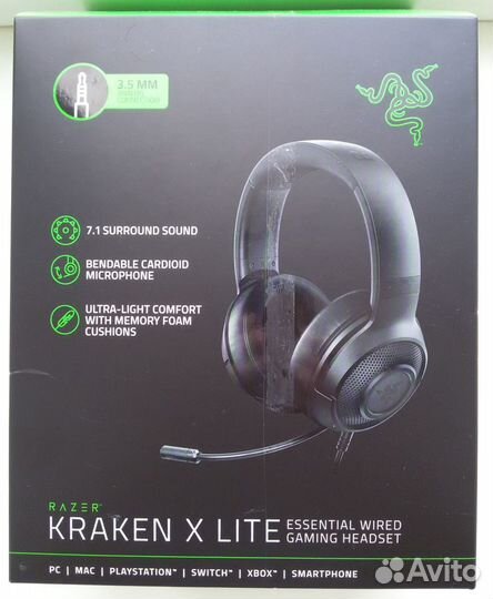 Игровые наушники Razer Kraken X Lite