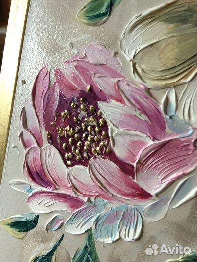 Объёмная картина с цветами