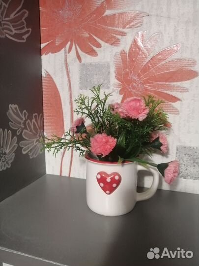 Букет с кружкой, сувенир