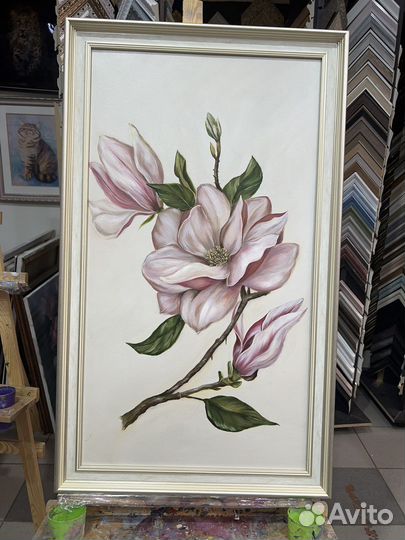 Картина в интерьер цветы