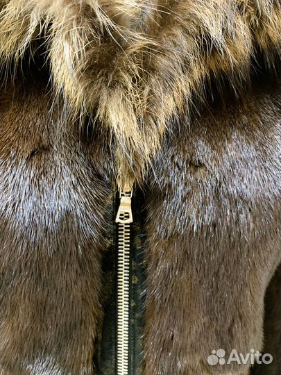 Шубка норковая с капюшоном 44-46 р
