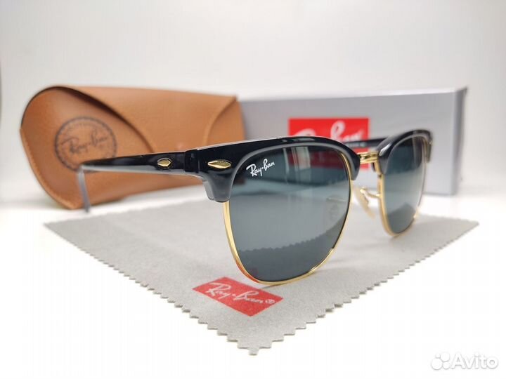 Очки Ray Ban Clubmaster 3016 VIP Черное Золото