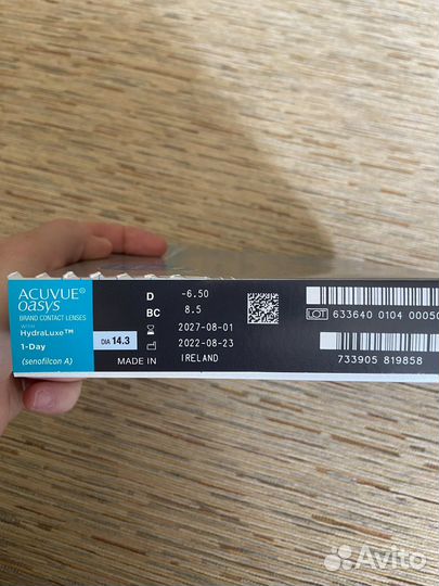 Линзы контактные acuvue oasys 1 day