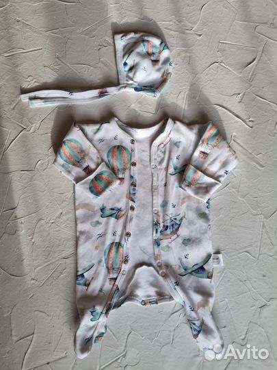 Комплект на выписку комбинезон конверт зимний