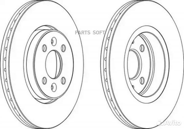 Ferodo DDF1124 Диск торм (цена за 1 штуку) Kangoo Megane I/II Clio II/III